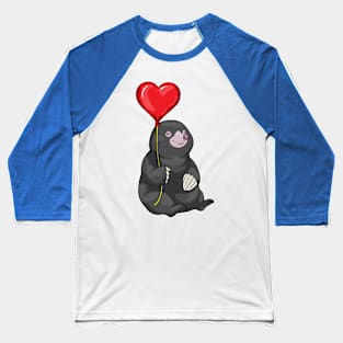 Mole Heart Balloon Baseball T-Shirt